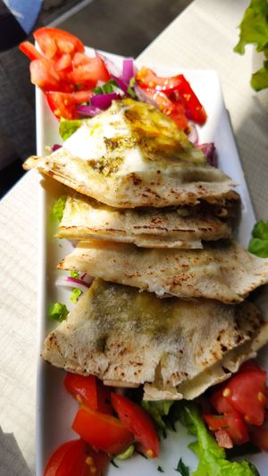 Cheese flatbread at Ilili in Tenerife