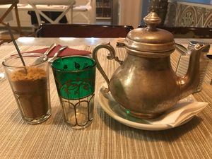 The ‘perfect ‘ green tea with the ‘healthy coconut blossom sugar ! at Ilili in Tenerife