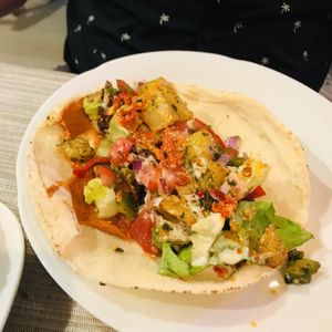 Vegan wrap before wrapping it up at Ilili in Tenerife