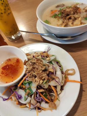 Fried noodles and soup. at Veggie Saigon - Vietnam & Thai Vegan Restaurant in Ho Chi Minh City