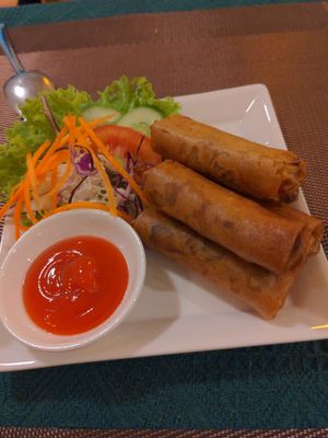 Spring rolls at Veggie Saigon - Vietnam & Thai Vegan Restaurant in Ho Chi Minh City