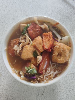 Delicious soup with tofu at Veggie Saigon - Vietnam & Thai Vegan Restaurant in Ho Chi Minh City