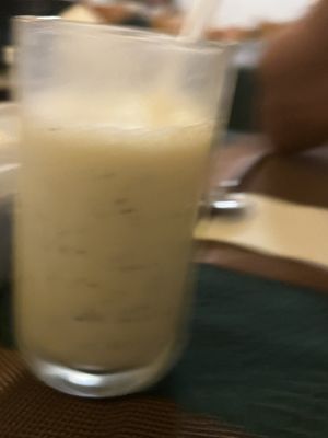 Blurry banana passion fruit smoothie   at Veggie Saigon - Vietnam & Thai Vegan Restaurant in Ho Chi Minh City