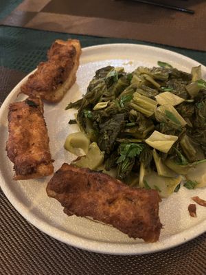 Fried Bread with pickled veggies  at Veggie Saigon - Vietnam & Thai Vegan Restaurant in Ho Chi Minh City