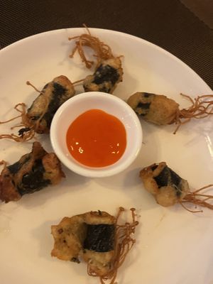 Nori wrap rice cake mushrooms   at Veggie Saigon - Vietnam & Thai Vegan Restaurant in Ho Chi Minh City