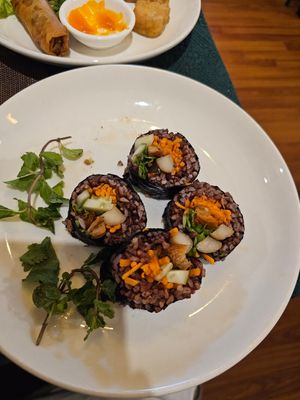 The sushi tastes really good at Veggie Saigon - Vietnam & Thai Vegan Restaurant in Ho Chi Minh City