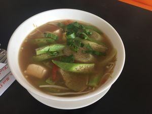 Wasn't  a fan of the sour tofu soup. It was very sweet. at Veggie Saigon - Vietnam & Thai Vegan Restaurant in Ho Chi Minh City