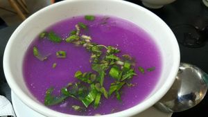 purple yam soup at Veggie Saigon - Vietnam & Thai Vegan Restaurant in Ho Chi Minh City
