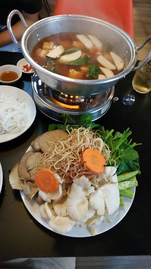 Hot pot at Veggie Saigon - Vietnam & Thai Vegan Restaurant in Ho Chi Minh City