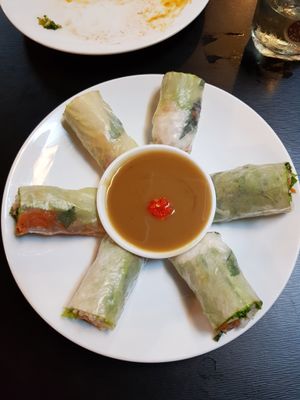 Fresh veggies roll. The sauce and texture are amazing  at Veggie Saigon - Vietnam & Thai Vegan Restaurant in Ho Chi Minh City