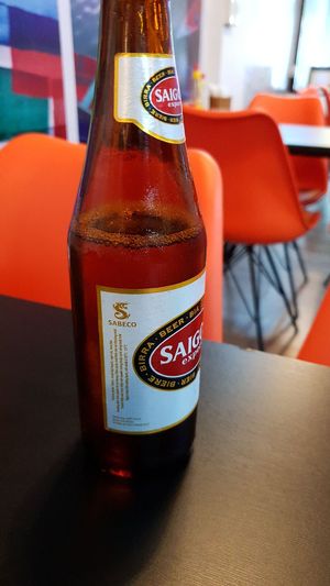 Adulterated/fake beer! 80% water, 20% beer. at Veggie Saigon - Vietnam & Thai Vegan Restaurant in Ho Chi Minh City