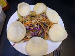 Banana leaf salad at Veggie Saigon - Vietnam & Thai Vegan Restaurant in Ho Chi Minh City