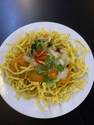 Fried noodle dosh at Veggie Saigon - Vietnam & Thai Vegan Restaurant in Ho Chi Minh City