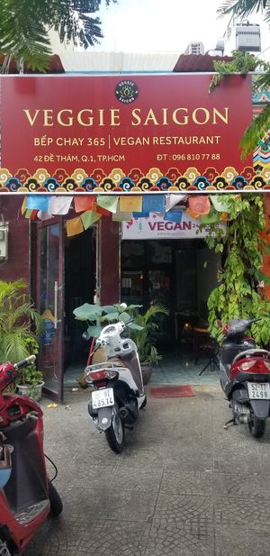 Entrance at Veggie Saigon - Vietnam & Thai Vegan Restaurant in Ho Chi Minh City