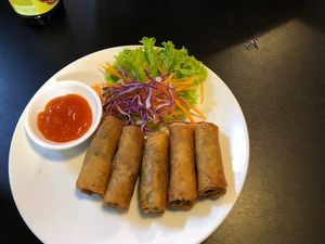 spring rolls! at Veggie Saigon - Vietnam & Thai Vegan Restaurant in Ho Chi Minh City