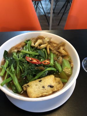 Thai noodle soup at Veggie Saigon - Vietnam & Thai Vegan Restaurant in Ho Chi Minh City