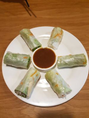 Goi Cuo , Fresh Spring Rolls at Veggie Saigon - Vietnam & Thai Vegan Restaurant in Ho Chi Minh City