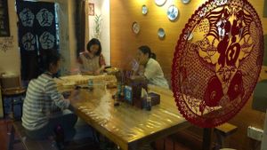 Seating Area in the restaurant at Gan Nan Vegetable Dumpling in Fuzhou