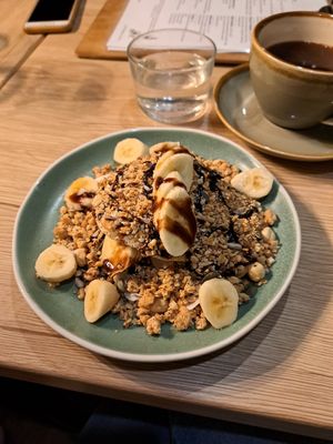 Chocolate pancakes at Sazzy & Fran in East London