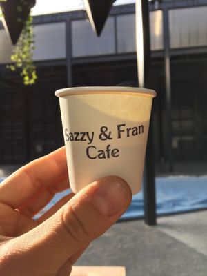 Espresso at Sazzy & Fran in East London