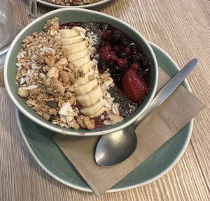 Açai bowl  at Sazzy & Fran in East London