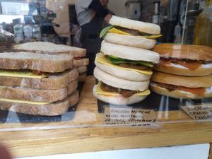 Various sandwiches at Sazzy & Fran in East London