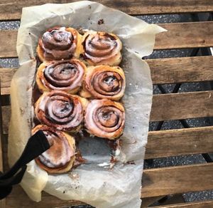 hurry down in the morning and ask to get a vegan cinnamon swirl....get it toasted ;) at Sazzy & Fran in East London