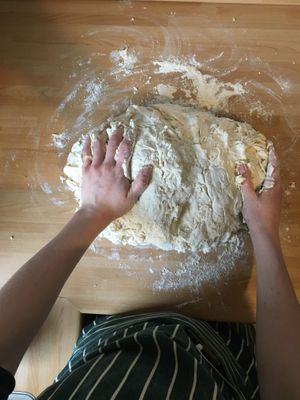 We make all the cakes, zalmon, seitan ourselves at Sazzy & Fran in East London