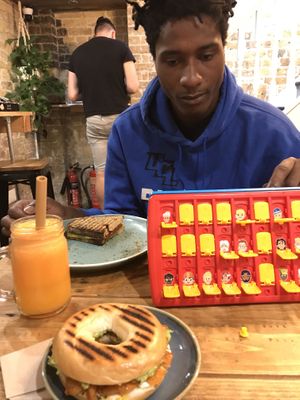 board games and food, perfect place for a catch up at Sazzy & Fran in East London