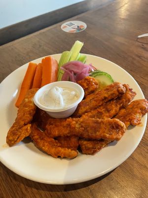 Vegan hot wings  at Benson Brewery in Omaha