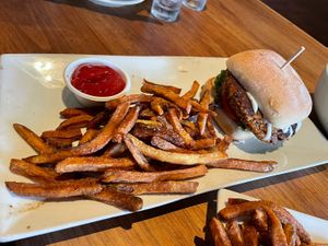 Black bean burger  at Benson Brewery in Omaha