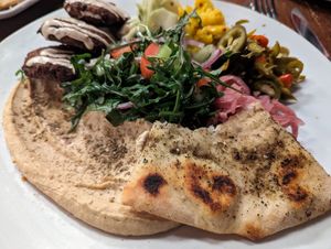 Cauliflower & Hummus Plate at Eatery A in Des Moines