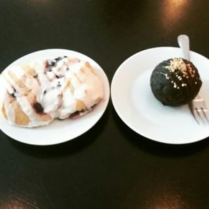 Cakes for one at Lokal Dela Krem in Warsaw