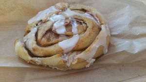 Cinnamon bun at Lokal Dela Krem in Warsaw