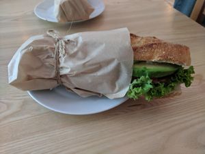Awesome filled roll at Lokal Dela Krem in Warsaw