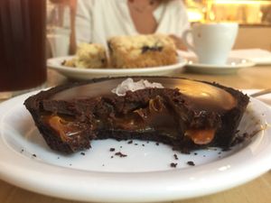 Salted caramel tartellette, amazing  at Lokal Dela Krem in Warsaw