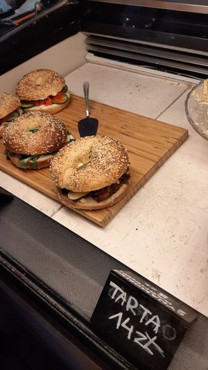 Bagels at Lokal Dela Krem in Warsaw