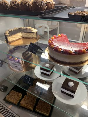 Cake selection at Lokal Dela Krem in Warsaw