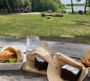 The best chocolate brownie, kärleksmums, I’ve ever had!  at Gaston & Vega - Food Truck in Kristianstad