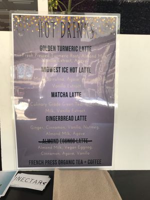 Hot drinks at Nectar in Green Bay