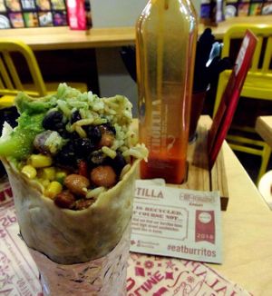 Vegan burrito at Tortilla in North London