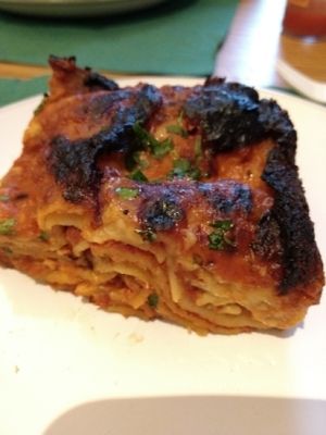 veggie lasagna at NovaPizza Vegetarian Kitchen in Glasgow