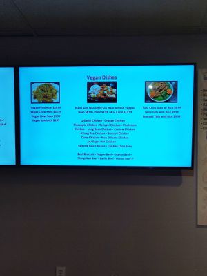 Vegan menu :) at Wok N Roll in Long Beach