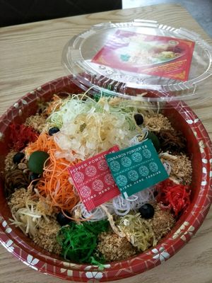 takeaway yusheng  at Harmony Hut International Food in Northeast Singapore