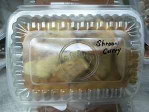my prepacked shroom curry for my CNY  at Harmony Hut International Food in Northeast Singapore