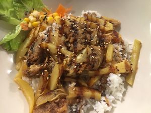 Ginger rice  at Harmony Hut International Food in Northeast Singapore