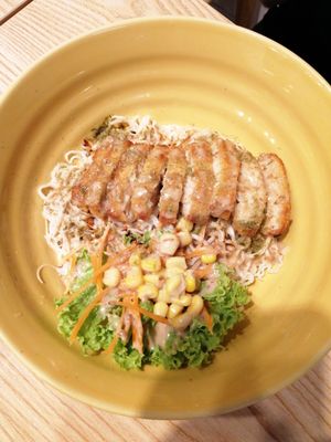 Cutlet noodles at Harmony Hut International Food in Northeast Singapore