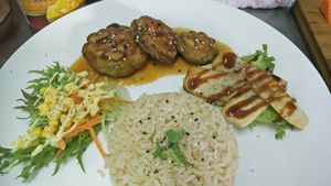 Shroom  Bittergourd at Harmony Hut International Food in Northeast Singapore