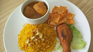 Ayam briyani at Harmony Hut International Food in Northeast Singapore