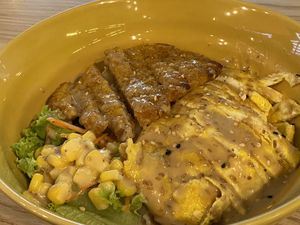 Cutlet rice  at Harmony Hut International Food in Northeast Singapore